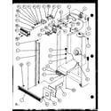Amana SXD25JB-P1104003W refrigerator/freezer controls and cabinet part (sxd22j/p1104019w) (sxd22j/p1104020w) diagram