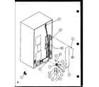 Amana SXD25J-P1104001W cabinet back (sxd22j/p1104019w) (sxd22j/p1104020w) diagram