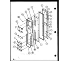 Amana SLD25J-P1104007W freezer door (sld25j/p1104007w) (sld25jb/p1104009w) (sld25jp/p1104011w) (sld22jb/p1104023w) diagram
