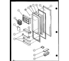 Amana SLD25JB-P1104009W refrigerator door (sld25j/p1104007w) (sld25jb/p1104009w) (sld25jp/p1104011w) (sld22jb/p1104023w) diagram