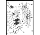 Amana SLD25J-P1104008W freezer shelving and refrigerator light (sld25j/p1104007w) (sld25jb/p1104009w) (sld25jp/p1104011w) (sld22jb/p1104023w) diagram