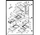 Amana SLD25JB-P1104009W refrigerator shelving and drawers (sld25j/p1104007w) (sld25jb/p1104009w) (sld25jp/p1104011w) (sld22jb/p1104023w) diagram