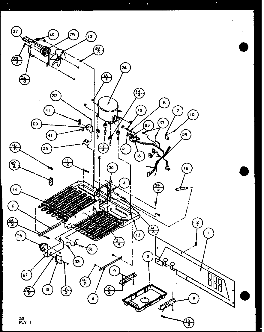 Machine compartment (sld25j/p1104007w) (sld25jb/p1104009w) (sld25jp/p1104011w) (sld22jb/p1104023w)