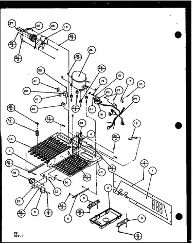 Machine compartment (sld25j/p1104007w) (sld25jb/p1104009w) (sld25jp/p1104011w) (sld22jb/p1104023w)