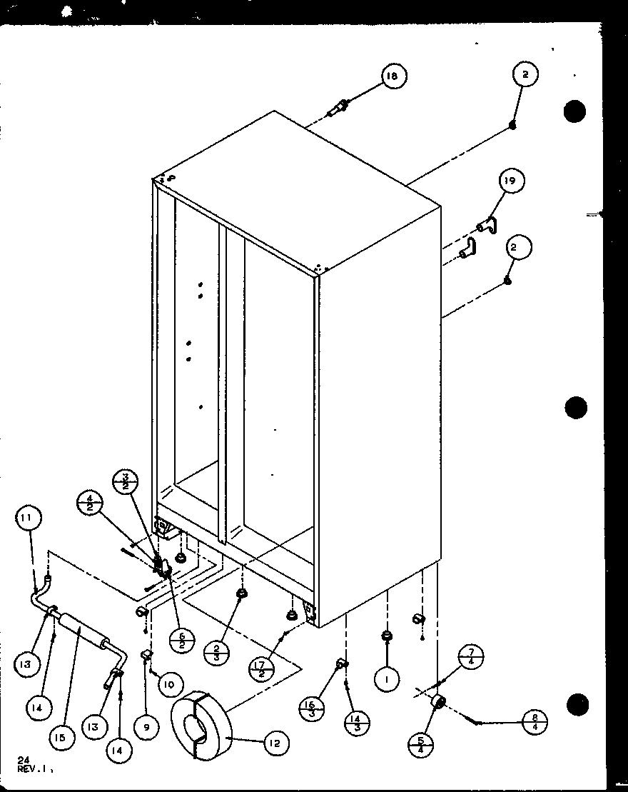 Drain and rollers (sld25j/p1104007w) (sld25jb/p1104009w) (sld25jp/p1104011w) (sld22jb/p1104023w)
