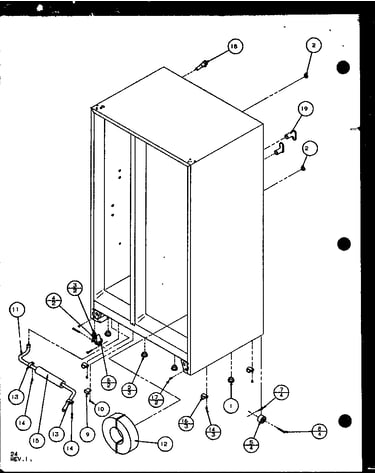 Drain and rollers (sld25j/p1104007w) (sld25jb/p1104009w) (sld25jp/p1104011w) (sld22jb/p1104023w)