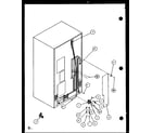 Amana SLD25J-P1104008W cabinet back (sld25j/p1104007w) (sld25jb/p1104009w) (sld25jp/p1104011w) (sld22jb/p1104023w) diagram