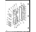 Amana SLD25J-P1104008W freezer door (sld25j/p1104008w) (sld25jb/p1104010w) (sld25jp/p1104012w) (sld22jb/p1104024w) diagram
