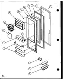 Refrigerator door (sld25j/p1104008w) (sld25jb/p1104010w) (sld25jp/p1104012w) (sld22jb/p1104024w)