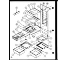 Amana SLD25JB-P1104009W refrigerator shelving and drawers (sld25j/p1104008w) (sld25jb/p1104010w) (sld25jp/p1104012w) (sld22jb/p1104024w) diagram