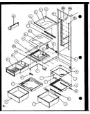 Refrigerator shelving and drawers (sld25j/p1104008w) (sld25jb/p1104010w) (sld25jp/p1104012w) (sld22jb/p1104024w)