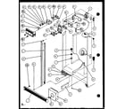 Amana SLD25J-P1104008W refrigerator/freezer controls and cabinet part (sld25j/p1104008w) (sld25jb/p1104010w) (sld25jp/p1104012w) (sld22jb/p1104024w) diagram