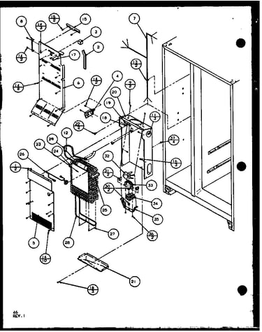 Evaporator and air handling (sld25j/p1104008w) (sld25jb/p1104010w) (sld25jp/p1104012w) (sld22jb/p1104024w)