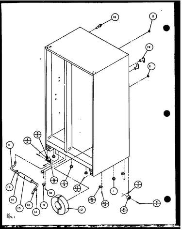 Drain and rollers (sld25j/p1104008w) (sld25jb/p1104010w) (sld25jp/p1104012w) (sld22jb/p1104024w)
