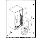 Amana SLD25J-P1104008W cabinet back (sld25j/p1104008w) (sld25jb/p1104010w) (sld25jp/p1104012w) (sld22jb/p1104024w) diagram