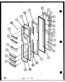 Freezer door (scd25j/p1104013w) (scd25jb/p1104015w) (scd25jp/p1104017w)