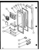 Refrigerator door (scd25j/p1104013w) (scd25jb/p1104015w) (scd25jp/p1104017w)