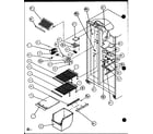 Amana SCD25JP-P1104017W freezer shelving and refrigerator light (scd25j/p1104013w) (scd25jb/p1104015w) (scd25jp/p1104017w) diagram