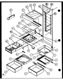 Refrigerator shelving and drawers (scd25j/p1104013w) (scd25jb/p1104015w) (scd25jp/p1104017w)