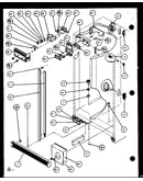 Refrigerator/freezer controls and cabinet part (scd25j/p1104013w) (scd25jb/p1104015w) (scd25jp/p1104017w)