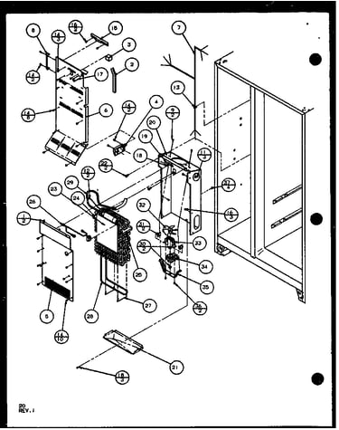 Evaporator and air handling (scd25j/p1104013w) (scd25jb/p1104015w) (scd25jp/p1104017w)