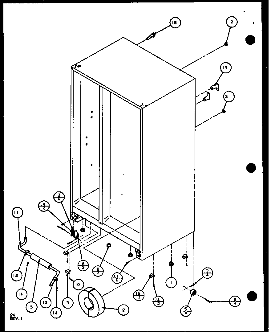 Drain and rollers (scd25j/p1104013w) (scd25jb/p1104015w) (scd25jp/p1104017w)