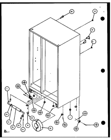 Drain and rollers (scd25j/p1104013w) (scd25jb/p1104015w) (scd25jp/p1104017w)