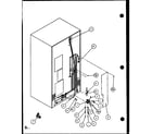 Amana SCD25JB-P1104016W cabinet back (scd25j/p1104013w) (scd25jb/p1104015w) (scd25jp/p1104017w) diagram