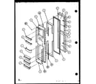 Amana SCD25J-P1104013W freezer door (scd25j/p1104014w) (scd25jb/p1104016w) (scd25jp/p1104018w) diagram