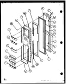 Freezer door (scd25j/p1104014w) (scd25jb/p1104016w) (scd25jp/p1104018w)