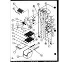 Amana SCD25JB-P1104015W freezer shelving and refrigerator light (scd25j/p1104014w) (scd25jb/p1104016w) (scd25jp/p1104018w) diagram