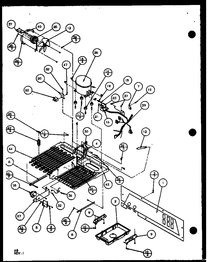 MACHINE COMPARTMENT (SCD25J/P1104014W) (SCD25JB/P1104016W) (SCD25JP/P1104018W)