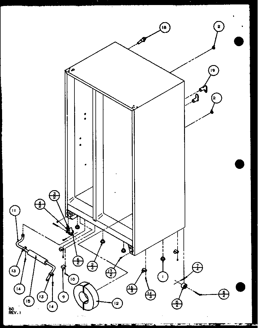 DRAIN AND ROLLERS (SCD25J/P1104014W) (SCD25JB/P1104016W) (SCD25JP/P1104018W)