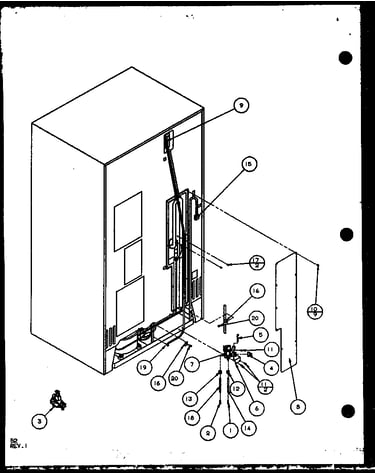 Cabinet back (scd25j/p1104014w) (scd25jb/p1104016w) (scd25jp/p1104018w)