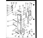 Amana SZDE20KP-P1102503W freezer door handle and trim diagram