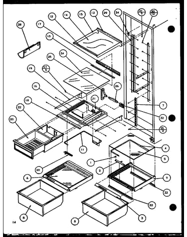 Refrigerator shelving and drawers