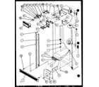 Amana SZDE25KP-P1102512W refrigerator/freezer controls and cabinet part diagram