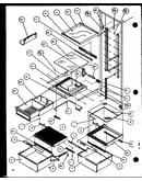Refrigerator shelving and drawers