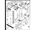 Amana SZD20KB-P1102505W refrigerator/freezer controls and cabinet part diagram