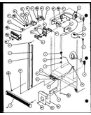 Refrigerator/freezer controls and cabinet part