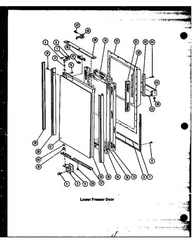 Lower freezer door