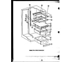 Caloric GRH1221W crisper pan & shelf components diagram