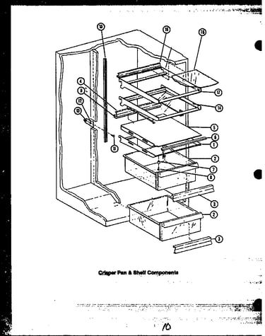 Crisper pan & shelf components