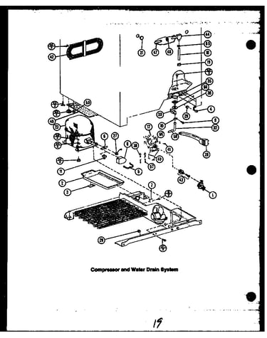 Compressor and water drain system