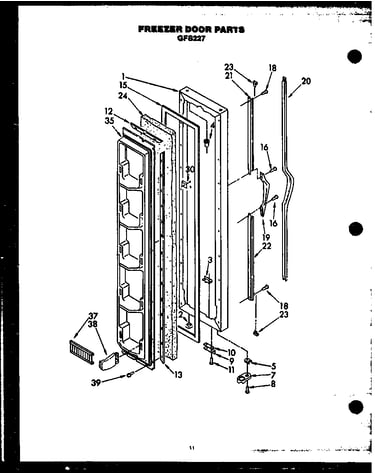 Freezer door parts