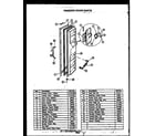 Caloric GFD240-1L2 freezer door parts diagram