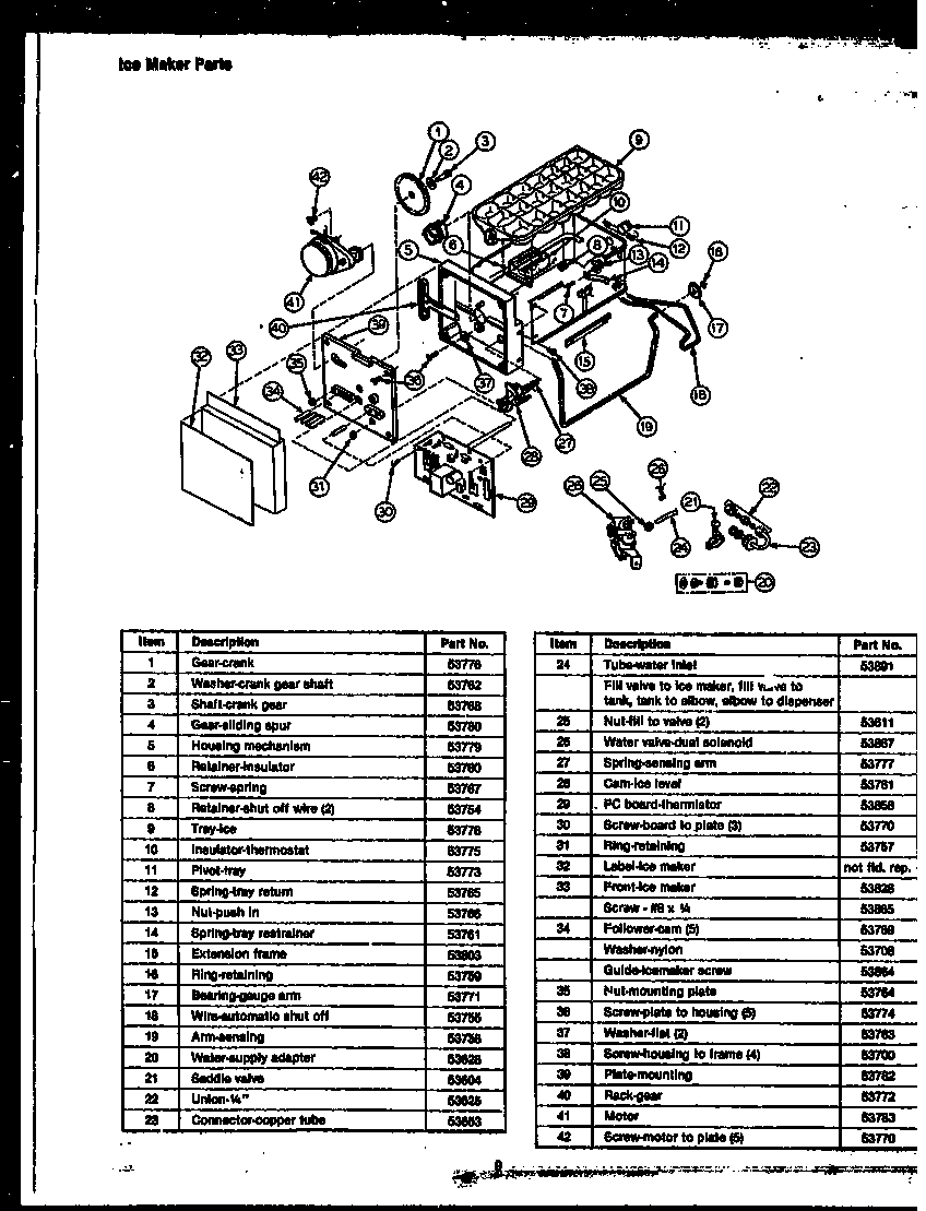 Ice maker parts