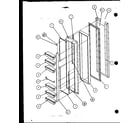 Amana SBI20K-P1102509W freezer door (szi20k/p1102507w) diagram
