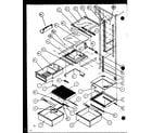 Amana SBI20K-P1102509W refrigerator shelving and drawers (szi20k/p1102507w) diagram