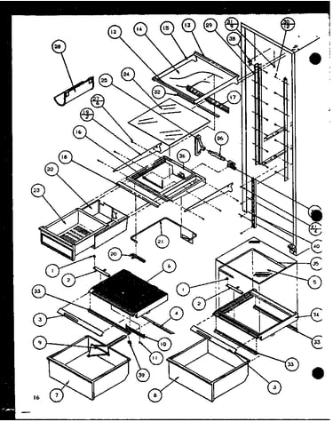 Refrigerator shelving and drawers (szi20k/p1102507w)